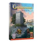 Carcassonne Torens & Dieven uitbreiding bordspel doos met middeleeuwse torenillustratie 999 Games Carcassonne Torens & Dieven Uitbreiding