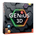 Voorkant van het bordspel Genius 3D van Reiner Knizia met kleurrijke zeshoeken 999 Games Genius 3D Bordspel