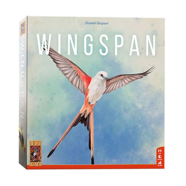 Bordspel Wingspan doos met illustratie van een vogel op de cover 999 Games Wingspan Bordspel