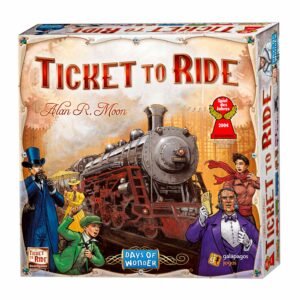 Ticket to Ride bordspel doos met klassieke treinillustratie Ticket to Ride USA Bordspel