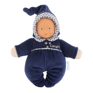 Corolle mon doudou babidoux navy blue starry dreams babypop in donkerblauw sterrenpakje van Corolle