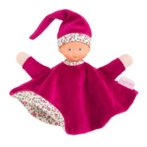 Corolle Tidoudou Roze Grenadine knuffeldoek met zachte stoffen en bloemendetail