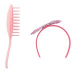 Corolle haaraccessoires: roze borstel en bloemen haarband Ma Corolle Haarband Bloem met Haarborstel, 2dlg.