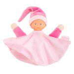 Zachte Corolle knuffelpop in roze pyjama met puntmuts voor baby's vanaf 0 maanden Corolle Tidoudou Roze Knuffeldoek 22cm