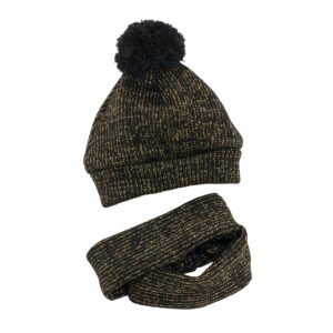 Ma Corolle hoed en sjaal couture met pompon en bijpassende sjaal los getoond