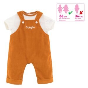 Roestbruin Corolle poppenoutfit geschikt voor Mon Grand Poupon 36 cm