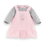 Corolle mon premier poupon - poppenjurk met shirt roze poppenjurk en grijs shirt los getoond
