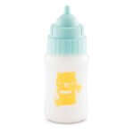 Speelgoed babyfles met blauwe dop en gele beerillustratie Corolle Mon Grand Poupon - Drinkflesje met Geluid