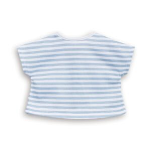 Blauw-wit gestreept T-shirt voor Corolle pop van 36 cm