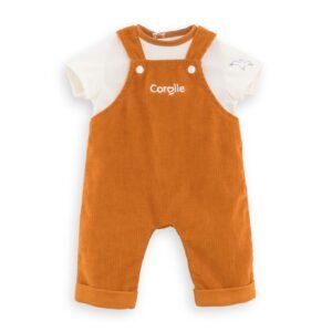 Corolle mon grand poupon - poppen overall 2in1 tuinpak met wit shirt voor 36 cm pop