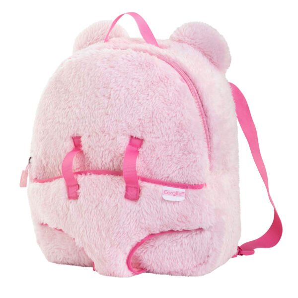 Zachte roze Corolle rugzak met draagriemen voor poppen Corolle Roze Pluche Poppen Draagrugzak