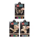 3D houten puzzel vlinder met verfset voor kinderen Houten 3D Puzzel Dier met Verf en Penseel