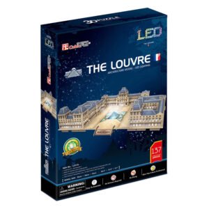 Verpakking van 3D puzzel van het Louvre met LED-verlichting van CubicFun