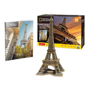 Set met National Geographic puzzel, boek en 3D model van de Eiffeltoren Cubic Fun 3D Puzzel National Geographic Eiffeltoren