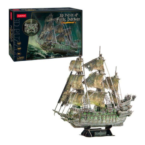 Cubic Fun 3D Puzzel Flying Dutchman met LED Verlichting, 360st.