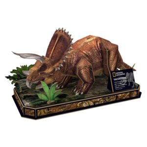 Gedetailleerde 3D Triceratops puzzelmodel van National Geographic zonder verpakking