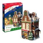 Verpakking van de Cubic Fun 3D puzzel De Kaasmakerij met LED verlichting met miniatuurhuisje