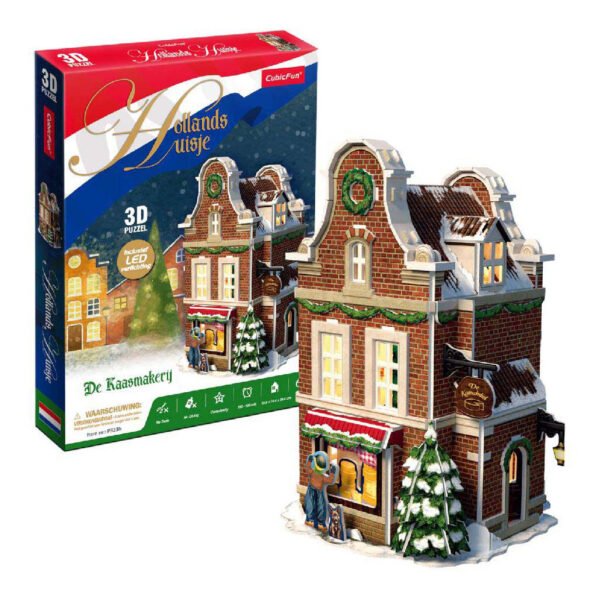 Cubic Fun 3D Puzzel De Kaasmakerij met LED Verlichting, 60st.