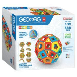 Verpakking van Geomag Super color panels Masterbox met 388 onderdelen