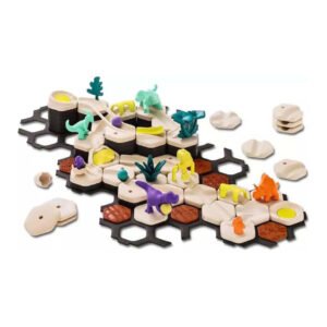 Speelwereld met dinosaurussen en bouwstenen uit de Gravitrax Junior Dino set