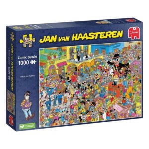 Jan van Haasteren legpuzzel - dia de los muertos puzzeldoos met kleurrijke Día de los Muertos scène en 1000 stukjes