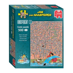 Jan van Haasteren legpuzzel Expert 05 where is the leak? 500 stukjes puzzeldoos met grappige tekening van lekkende leidingen