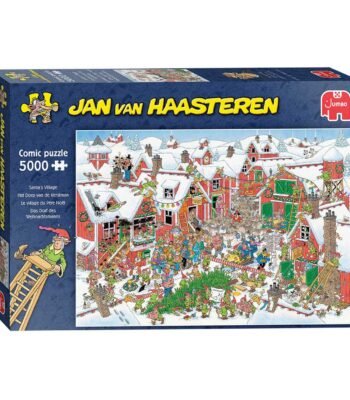 Jan van Haasteren legpuzzel - Santa's village doos 5000 stukjes met kerstillustratie