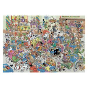Gedetailleerde illustratie van Jan van Haasteren puzzel met humoristisch kampioenschap