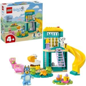 LEGO Bluey 11201 Bluey en Chloe in de Speeltuin speelset met glijbaan, Bluey en Chloe