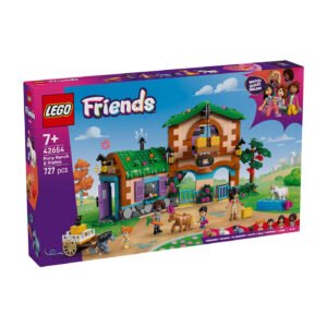 Verpakking voorzijde van LEGO friends boerderij set met kleurrijke illustratie