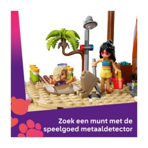 LEGO Friends figuren zoeken een munt met speelgoed metaaldetector