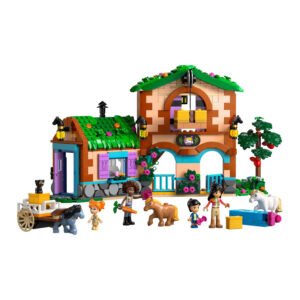 LEGO Friends paardenstal met dieren, figuren en appelboom