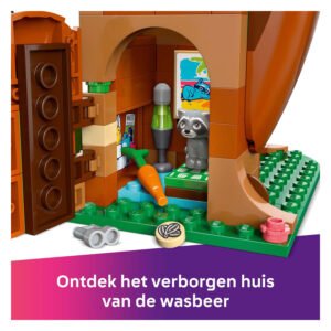 Verborgen huis van de wasbeer in LEGO Friends boomhut