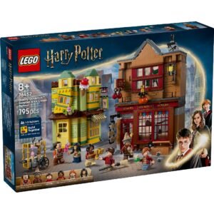 Verpakking van LEGO Harry Potter 76452 met Quidditch winkel en ijssalon