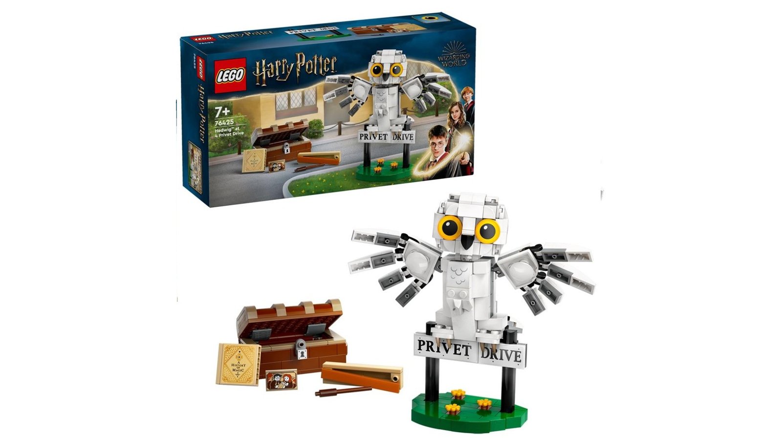 lego-harry-potter-hedwig-ligusterlaan-4-bouwset LEGO Harry Potter 76425 Hedwig bij Ligusterlaan 4 bouwset met verpakking