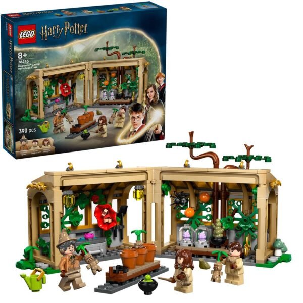 LEGO Harry Potter 76445 Zweinstein kruidenkundeles set met doos en opengebouwde kas