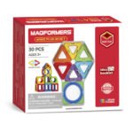 Verpakking van de Magformers Basisset Plus 30-delige magnetische bouwset voor kinderen vanaf 3 jaar