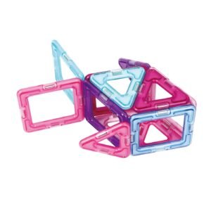 Magformers vormen een kleurrijk geometrisch bouwobject