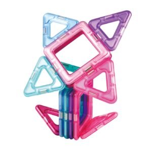 Kleurrijke magnetische bouwblokken van Magformers in creatieve 3D-vorm