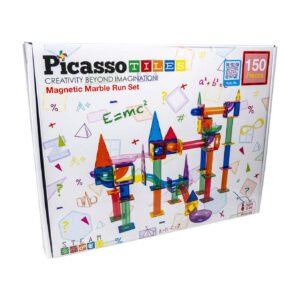 Verpakking van PicassoTiles Marble Run - magnetische bouwtegels set met 150 kleurrijke onderdelen