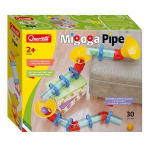 Verpakking van Quercetti Migoga Pipe knikkerbaan set voor kinderen vanaf 2 jaar