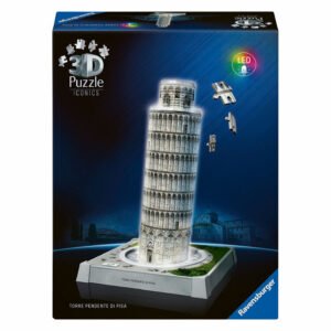 Ravensburger 3D puzzel van de Toren van Pisa met LED-verlichting in doos