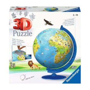 3D wereldbol puzzel van Ravensburger met dieren voor kinderen van 6 tot 99 jaar