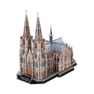 Gedetailleerd 3D model van de Kölner Dom kathedraal als puzzel