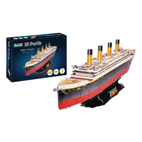 Revell 3D puzzel bouwpakket - rms Titanic met doos en afgewerkt model