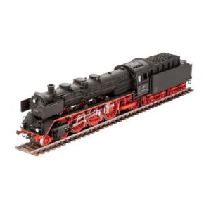 Gedetailleerd model van Revell BR 03 stoomlocomotief op rails schaal 1:87
