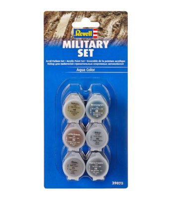 Revell Kleurenset Militair 6-delig in verpakking op witte achtergrond