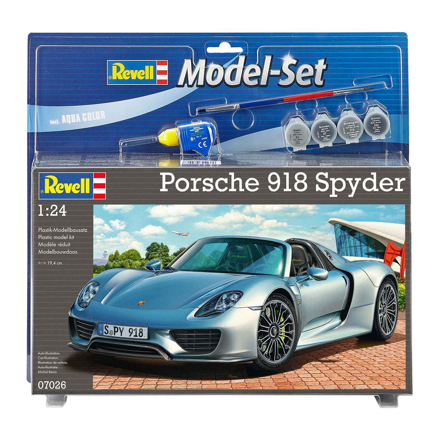 revell-model-set-porsche-918-verpakking Revell Model Set - Porsche 918 Spyder in verpakking