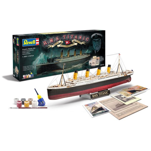 Complete Revell Geschenkset 100 jaar Titanic met verf, penseel en extra’s