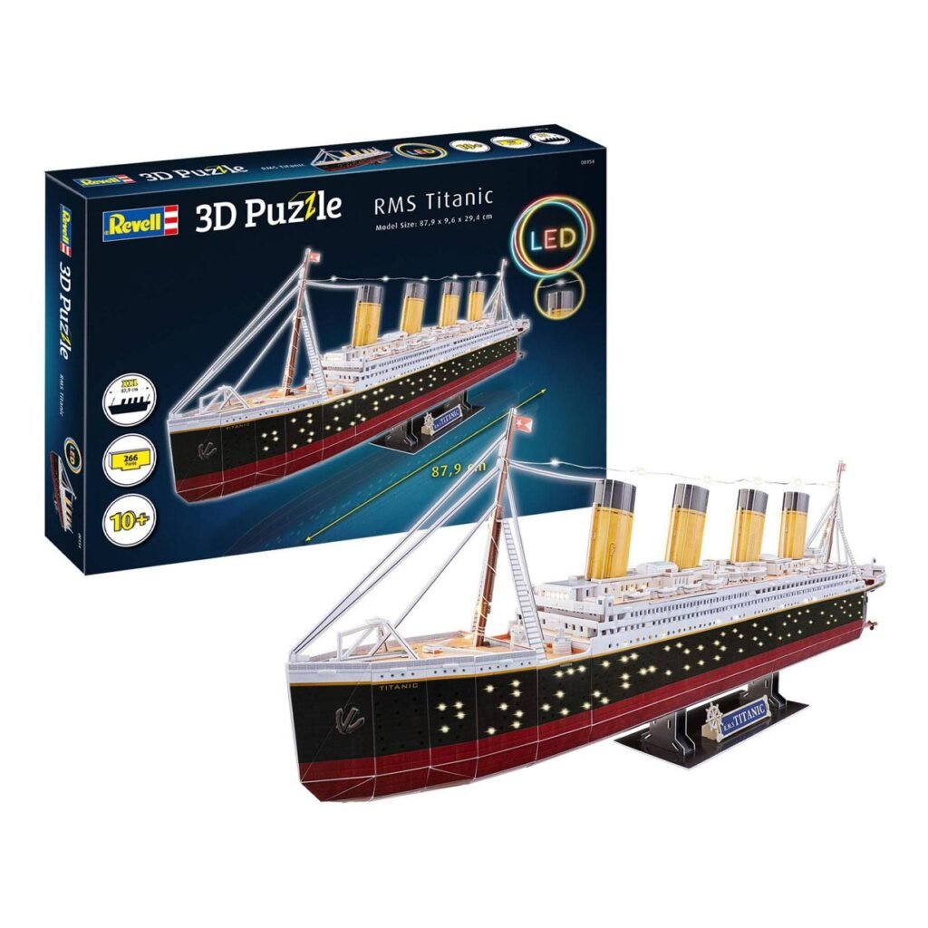Revell 3D puzzel bouwpakket - RMS Titanic LED edition inclusief verpakking en model